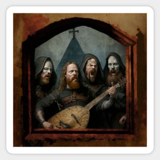 Medieval Metal Band Fun Sticker